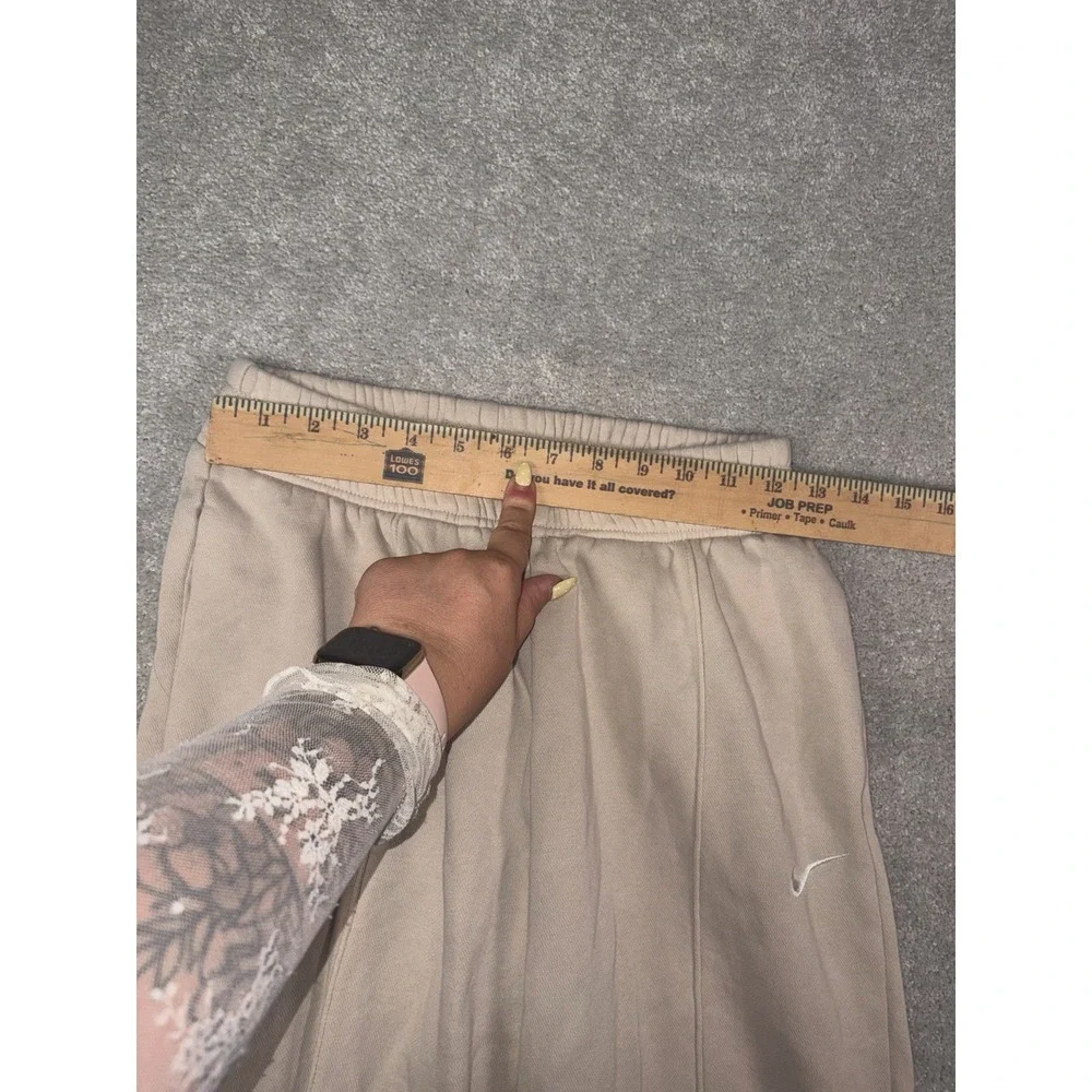 Nike Phoenix Fleece High Waisted Oversized Sweatpants Womens XS Beige Joggers